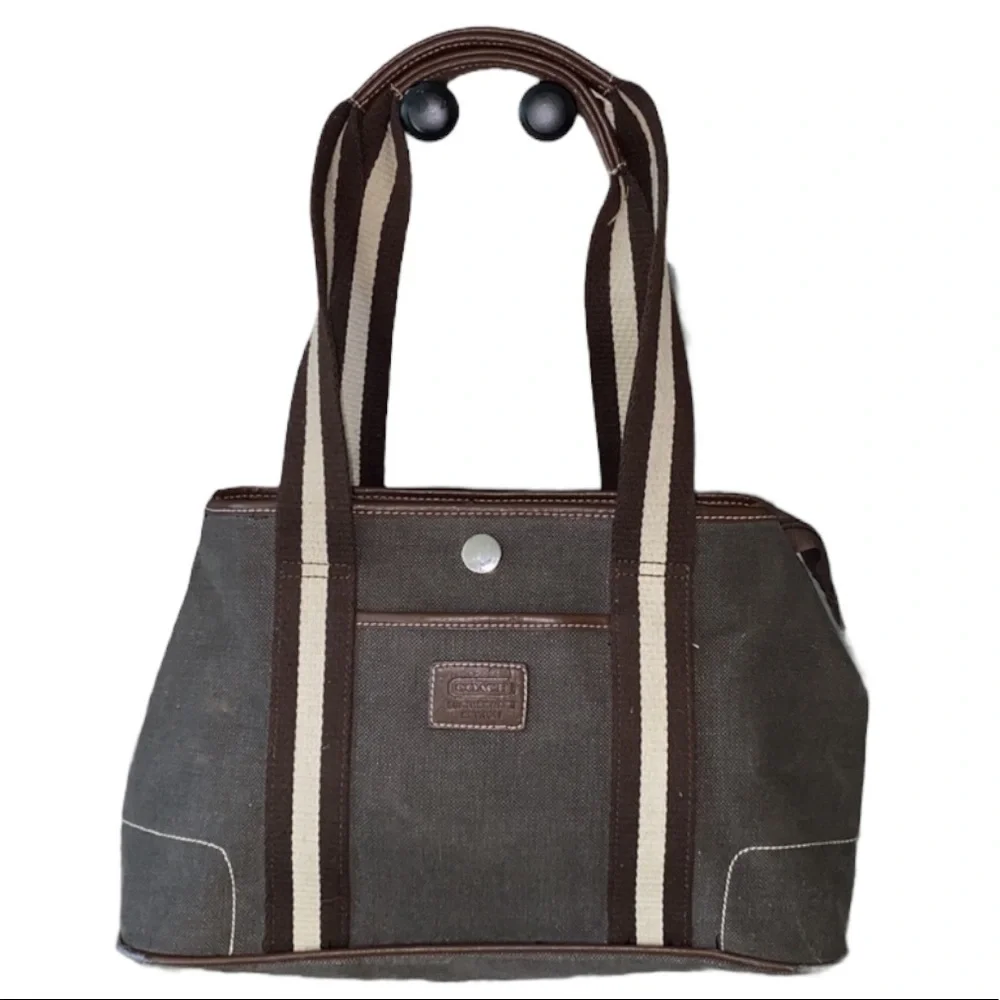 Coach Brown canvas tote bag